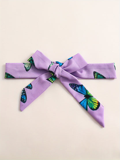 Trendy Girls' Butterfly Romper with Ruffles and Belt - Perfect for Summer!