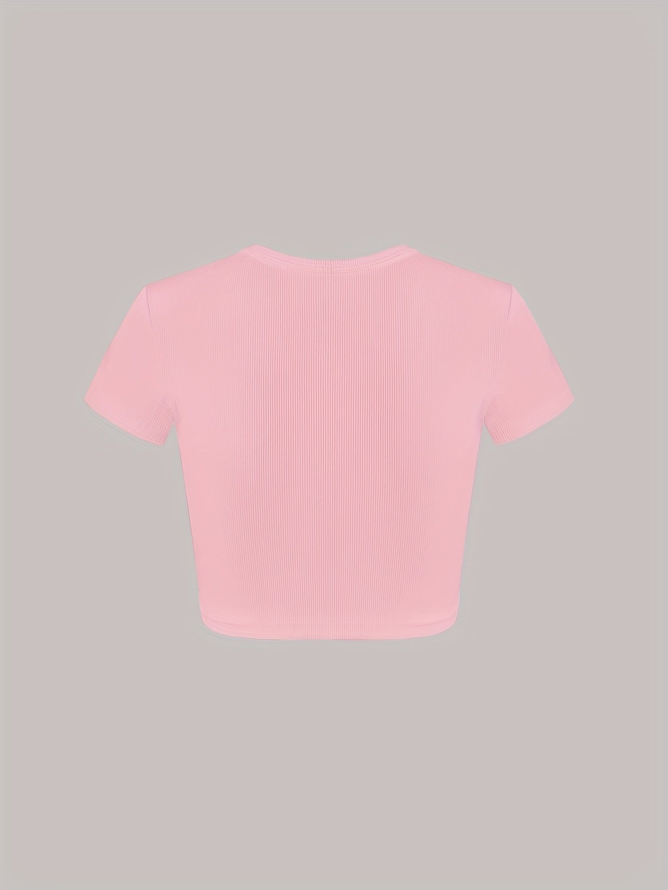 Letter Embroidery Crop T-Shirt, Y2K Short Sleeve T-Shirt For Spring & Summer, Women's Clothing