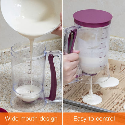 [1pc Batter Dispenser] 1pc Collapsible Batter Dispenser | Pancake Cupcake Batter Separator for Cupcakes, Waffles, Muffin Mix, and Baked Goods