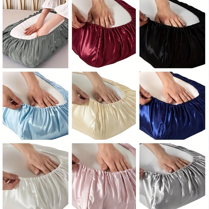 [Soft Satin Pillowcase] 2pcs Soft Breathable Satin Pillowcase | With Elastic Cord - Perfect For A Comfortable Sleep In Your Bedroom