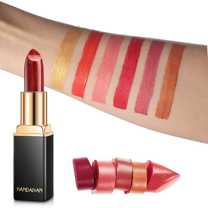 Mermaid Shiny Lipsticks - 9 Colors, Metallic Pearly Temperature Changing Lipsticks with Long Lasting Shimmer and Glitter Valentine's Day Gifts For Music Festival