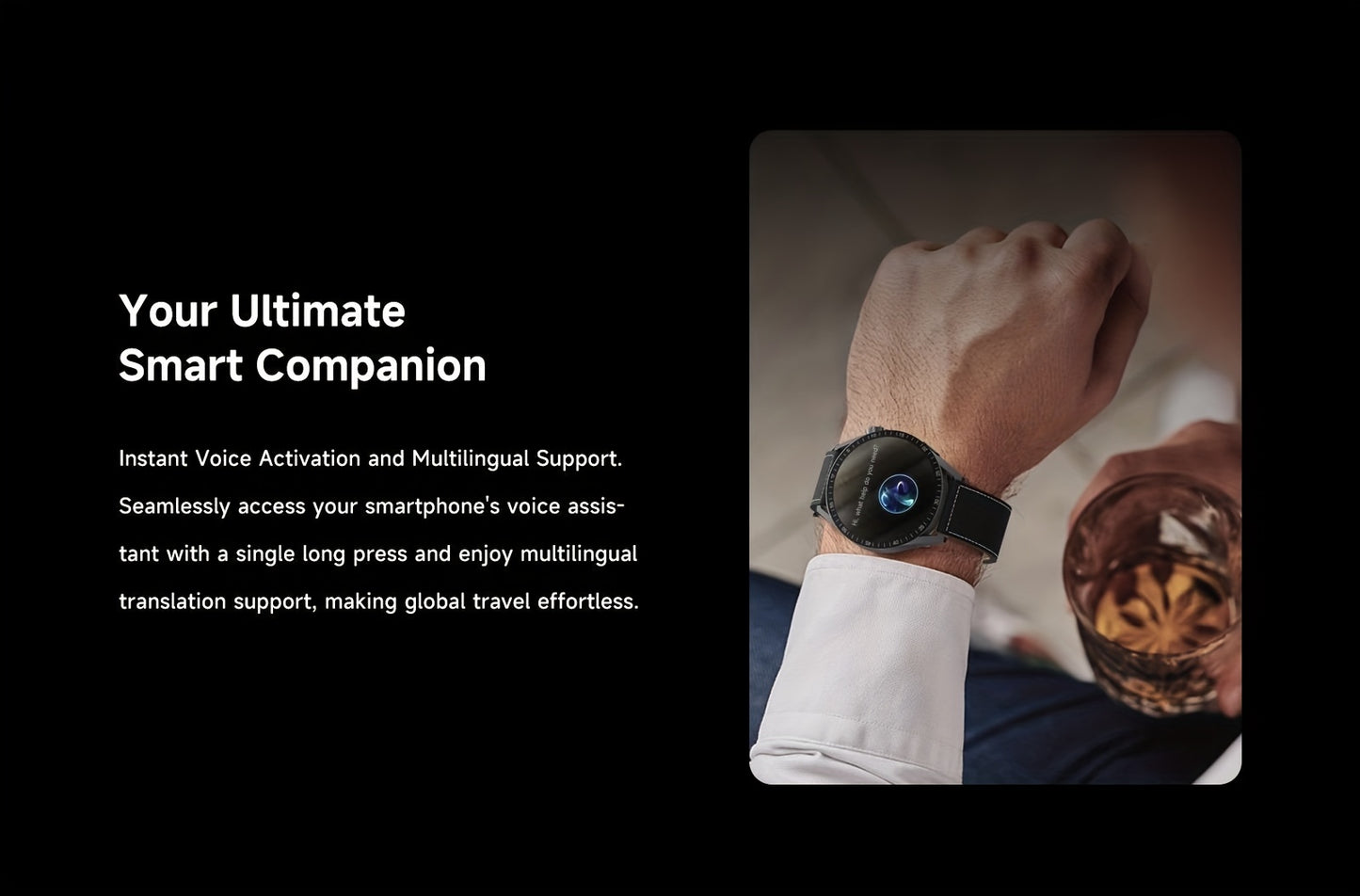 Aigo Smart Watch UM98 - 1.45" Full Touch Screen, Compatible With Android And IOS Devices, Waterproof Fitness Tracker Wearable With Sleep Monitor/Calorie Tracker/Pedometer/Distance Tracker/Magnetic Charging Watch Smartphone