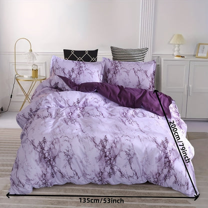 [Chemical Fiber] 3Psc Quilt Cover Three-Piece Set | 90G Chemical Fiber Brushed Printed Fabric | One Quilt Cover Plus a Pair of Pillowcases