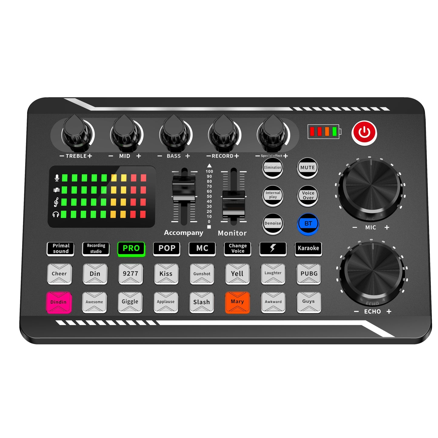 All-In-One Professional Audio Mixer, Podcast Equipment Caster with DJ Mixer Effects, Voice Changer, and Podcast Production Studio Equipment for Streaming, Podcasting, Gaming, PC, and Smartphone