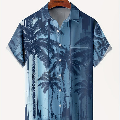Men's Coconut Tree Print Hawaiian Shirt