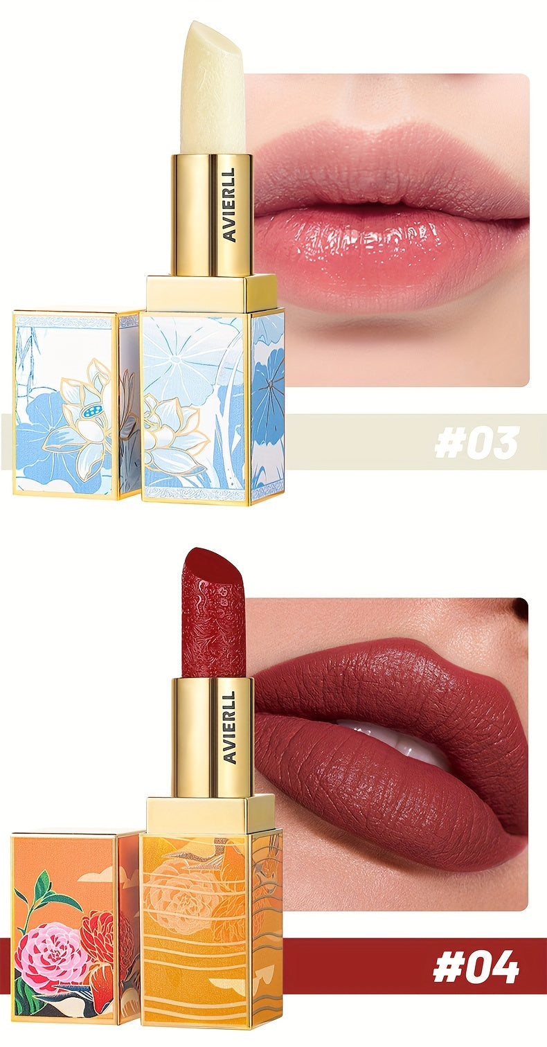 Enchanting Luxurious Matte Velvet Lip Collection - Hydrating, Long-Lasting, Seamless Finish - A Fashionable Chinese Traditional Printed Gift for Women, Perfect for Valentines Day & Lunar New Year Celebrations