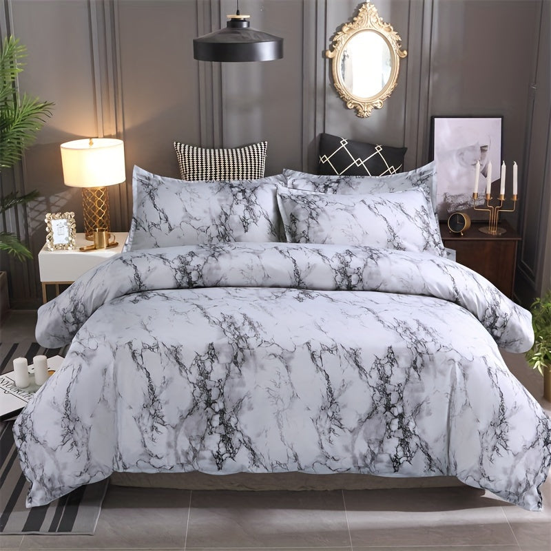 [Chemical Fiber] 3Psc Quilt Cover Three-Piece Set | 90G Chemical Fiber Brushed Printed Fabric | One Quilt Cover Plus a Pair of Pillowcases