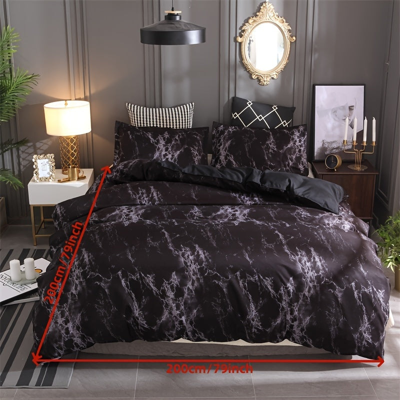 [Chemical Fiber] 3Psc Quilt Cover Three-Piece Set | 90G Chemical Fiber Brushed Printed Fabric | One Quilt Cover Plus a Pair of Pillowcases