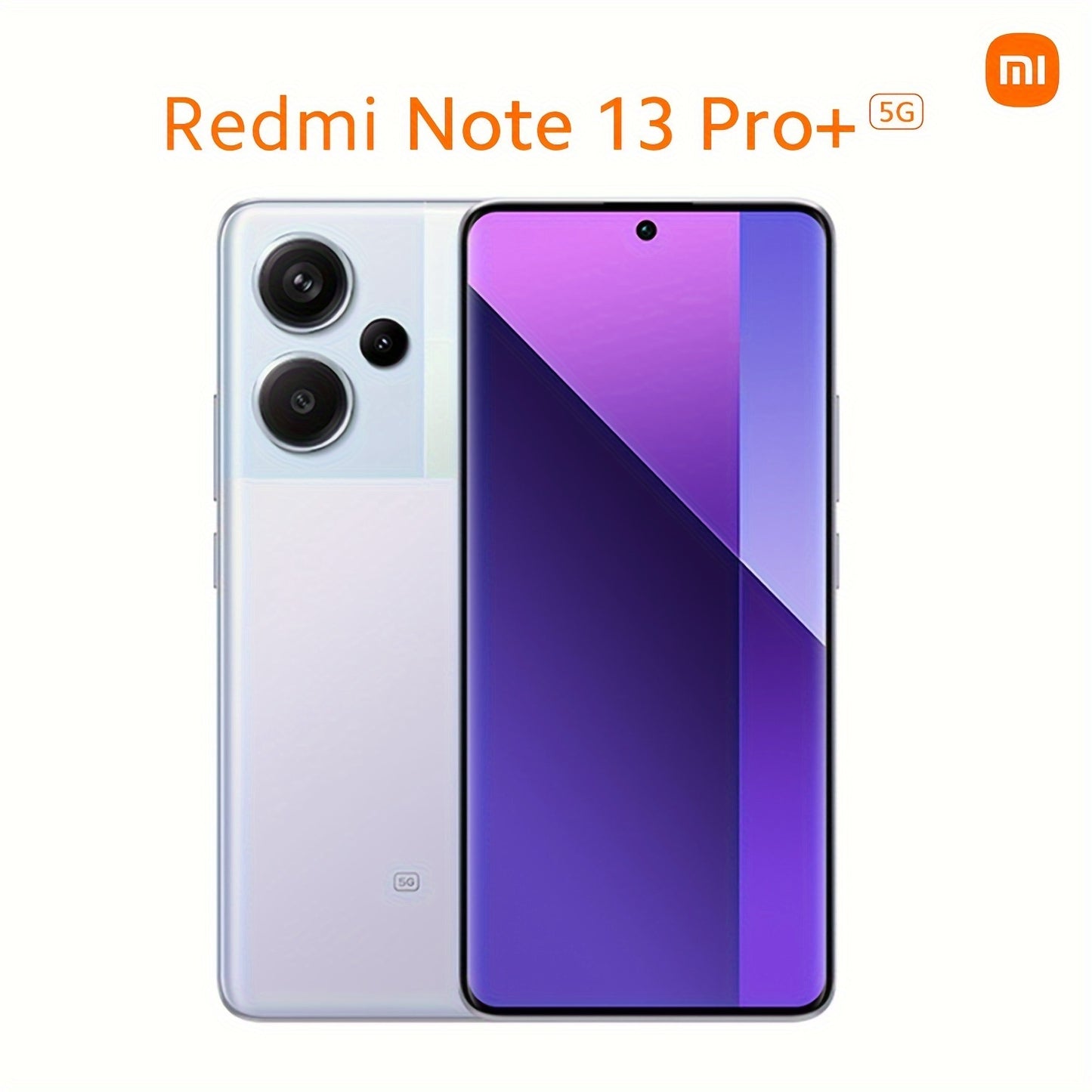 Xiaomi Redmi Note 13 Pro Plus 5G 12G+512G 6.67'' Screen, Unlocked Smartphone, 5000 MAh Battery, 256GB ROM Memory, 8GB RAM, Android 13, MediaTek Dimensity 7200, 4nm Engraved, 8-Cores Up To 2.8GHz