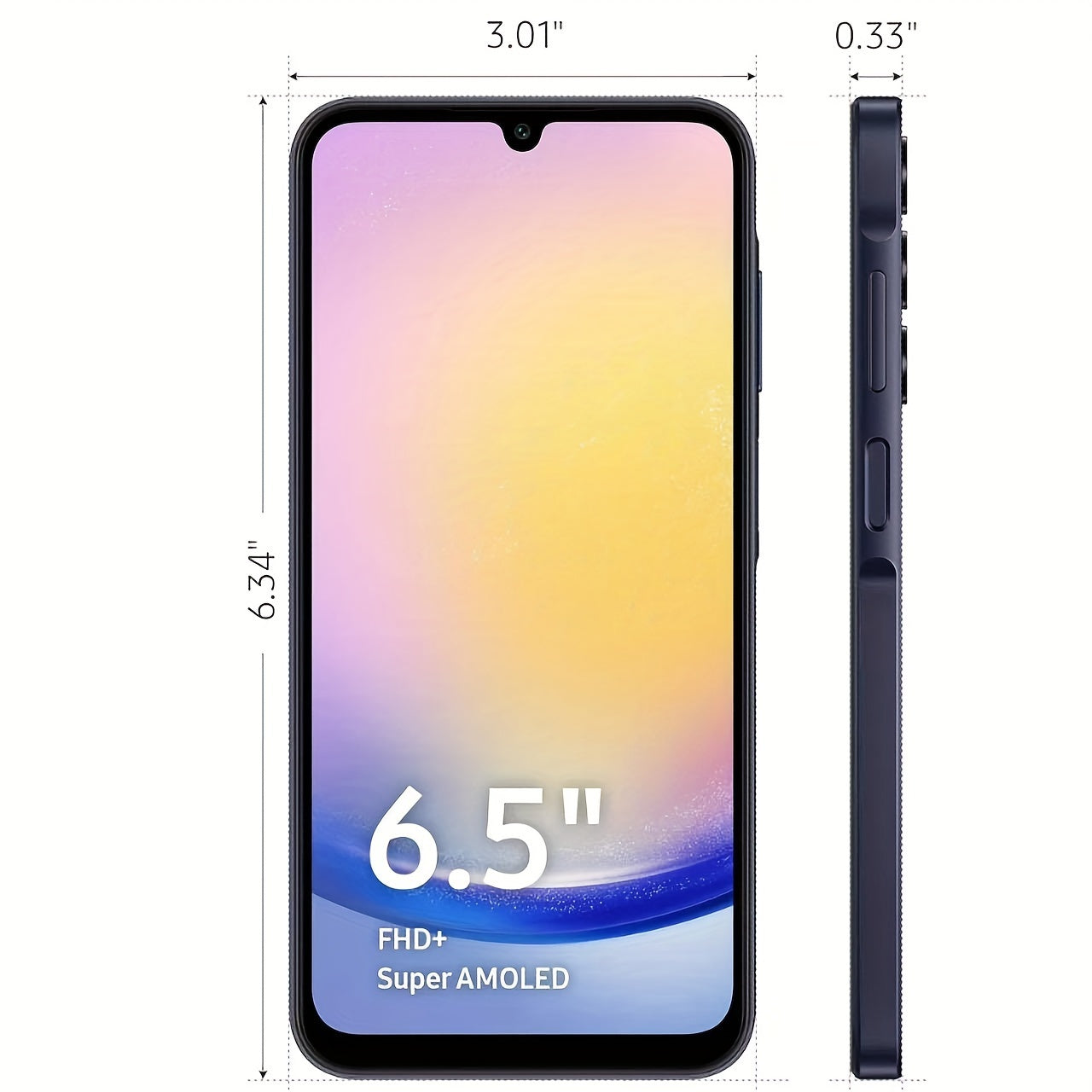 Samsung Galaxy A25 5G, 8 RAM 256 ROM, Dual Sim Android Smartphone, Unlocked, Black