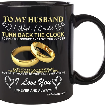 1pc 11oz Insulated Ceramic Mug - Spill-Proof, BPA-Free, Reusable, and Durable - Perfect for Hot or Cold Drinks, Valentines Day, Wedding Anniversary, Birthday, and Fathers Day Gift