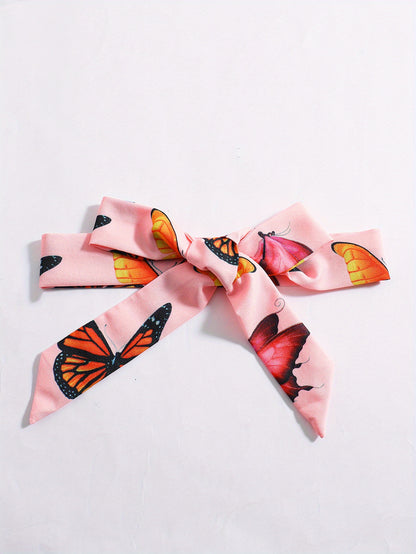Trendy Girls' Butterfly Romper with Ruffles and Belt - Perfect for Summer!