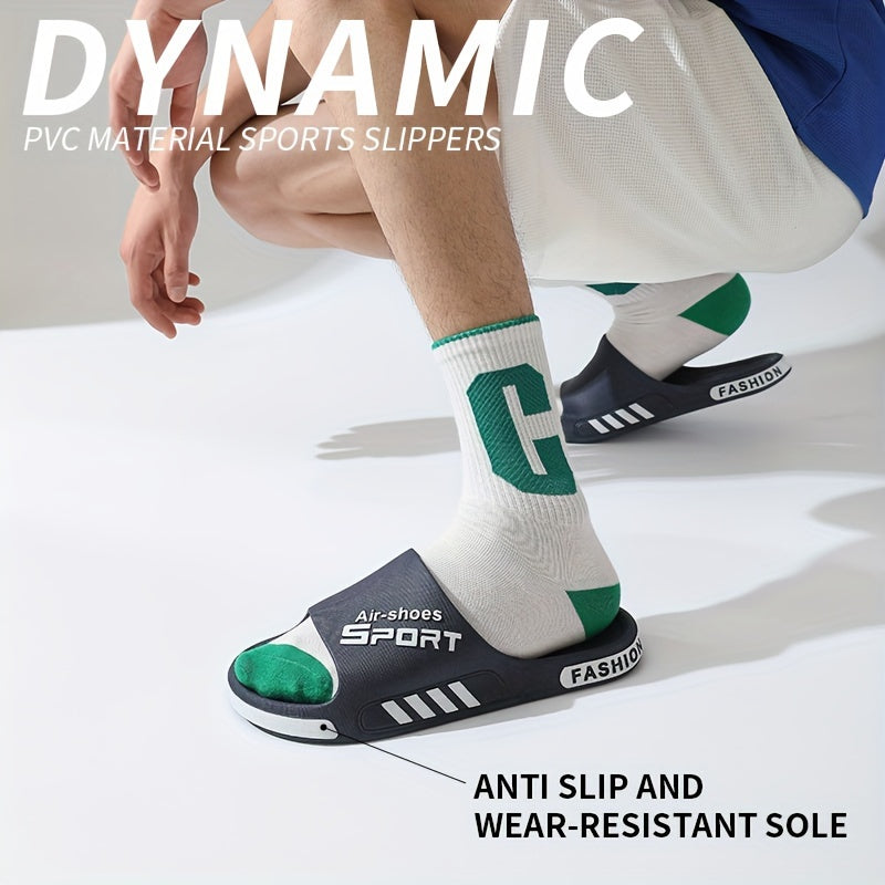 [Non-Slip PVC Slippers] Non-Slip, Wear-Resistant PVC Slippers - Men's Casual Summer Slip-On Sandals for Outdoor & Indoor Use | Outdoor Footwear | Casual Slipon Shoes | PVC Upper Sandalssuitable for Men & Women