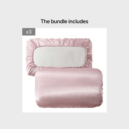 [Soft Satin Pillowcase] 2pcs Soft Breathable Satin Pillowcase | With Elastic Cord - Perfect For A Comfortable Sleep In Your Bedroom