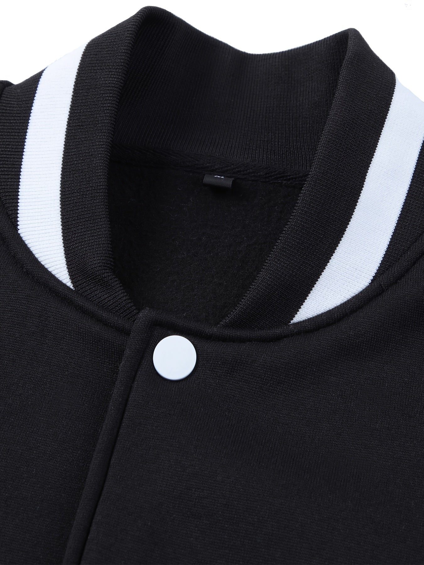 Men's Anime Portrait Embroidered Varsity Jacket - Casual Color Block Button Up for Spring and Fall Baseball and School