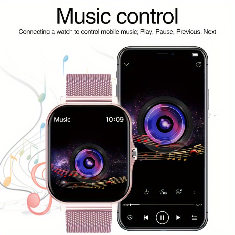 The New 2024 Smart Watch (Make/Answer Call), Full Touch Wireless Calling Smartwatch, Fitness Tracker Watch for Smartphone, Connection for Android IOS Phones, Mother'S Day, Father'S Day, Valentine'S Day, Party Gifts, Christmas