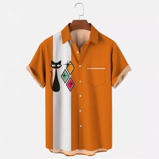 Men's Short-sleeve Shirts for Summer Featuring a Simple Design That's Effortlessly Versatile.