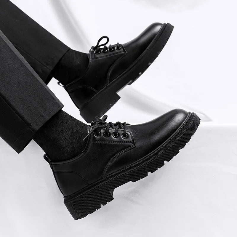 Linoy Business leather shoes men's summer 2024 new teen British style