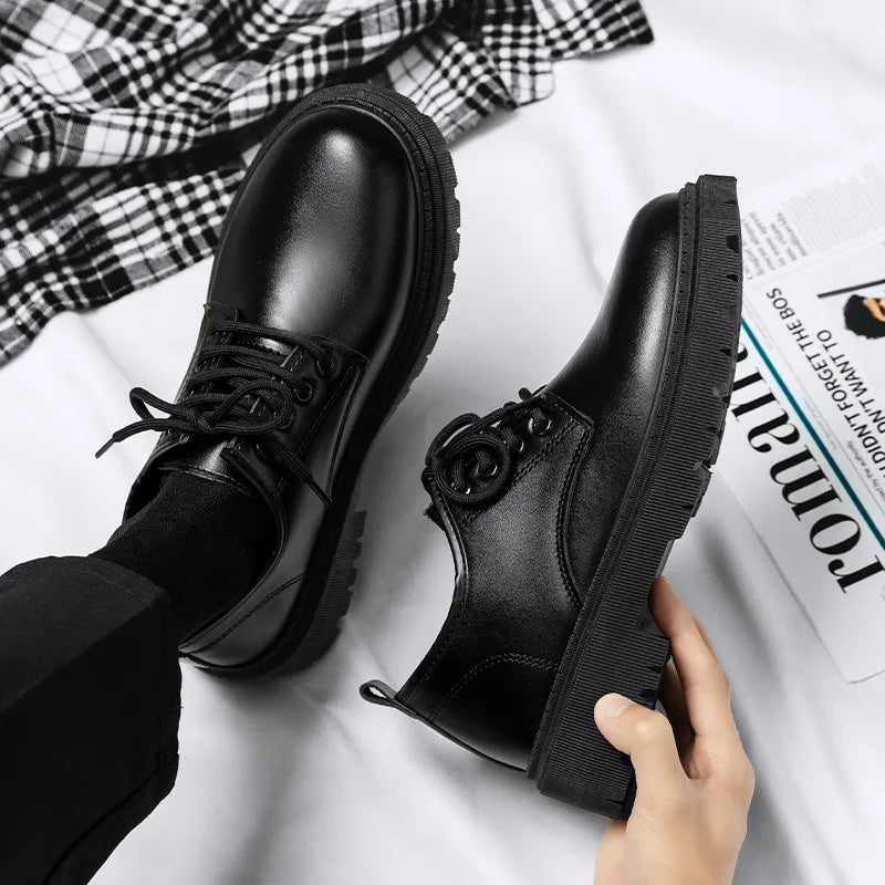 Linoy Business leather shoes men's summer 2024 new teen British style