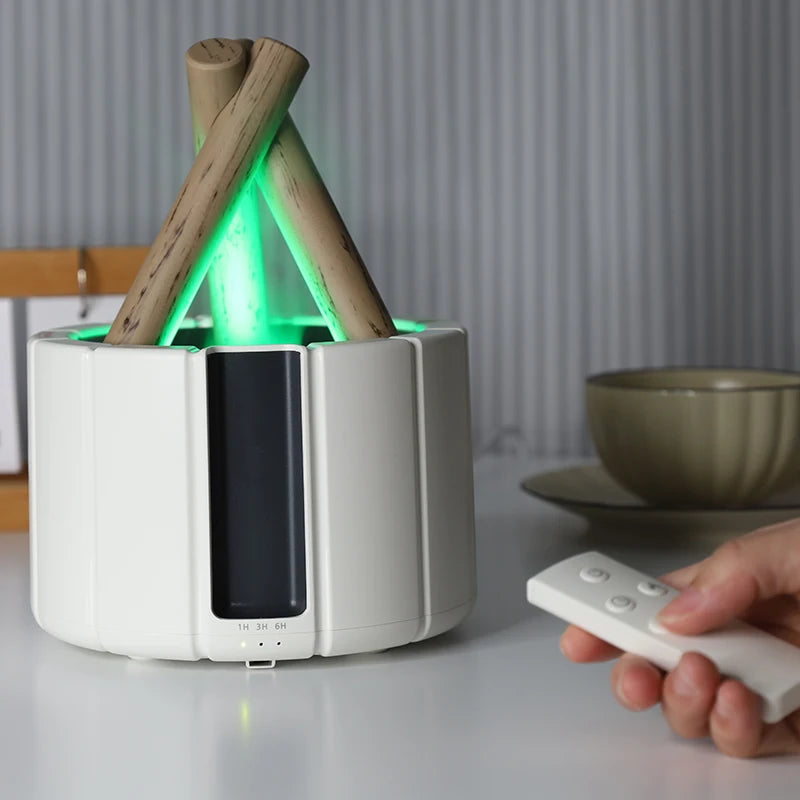 250ml Bonfire Shape Warm Light 7 Colorful Aromatherapy Diffuser Air Humidificador Scented Oil Diffusers  with Remote Control