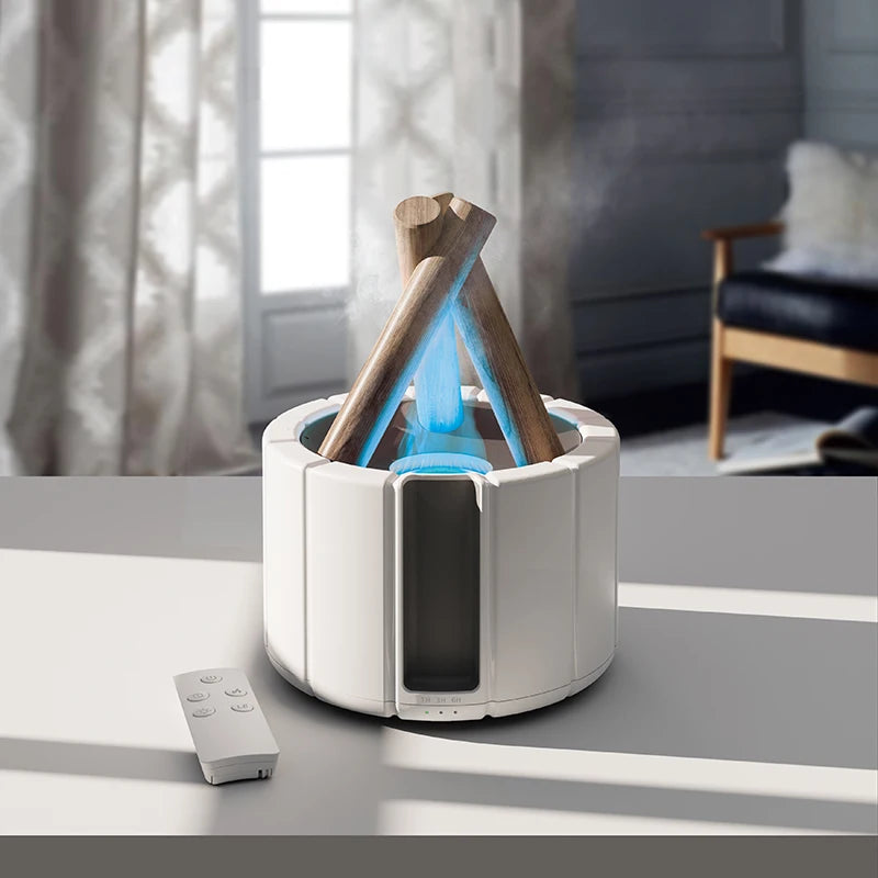 250ml Bonfire Shape Warm Light 7 Colorful Aromatherapy Diffuser Air Humidificador Scented Oil Diffusers  with Remote Control