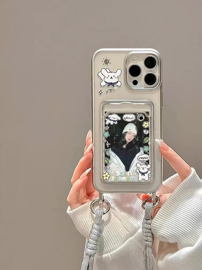 Good Luck Moment Puppy Phone case for Iphone15promaxmobile Phone case 13Card Holder1211lanyard15
