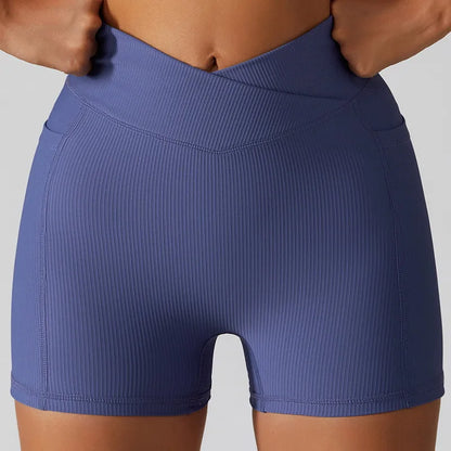 PASUXI Seamless Ribbed Workout Outfits for Women 2/4 Piece Sport Bra High Waist Shorts Yoga Leggings Sets Fitness Gym Clothing