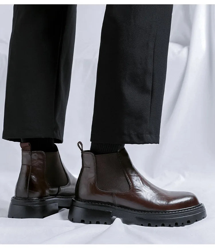 Gentlemen Good Looking Chelsea Ankle Boots Comfortable Wedding Dress Shoes Classy Design Boots for Men