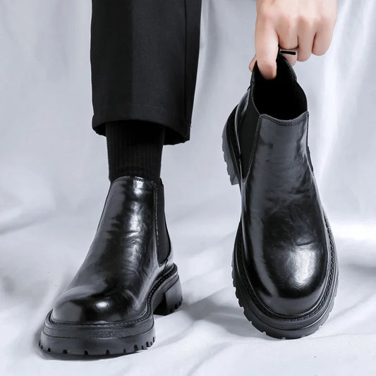 Gentlemen Good Looking Chelsea Ankle Boots Comfortable Wedding Dress Shoes Classy Design Boots for Men