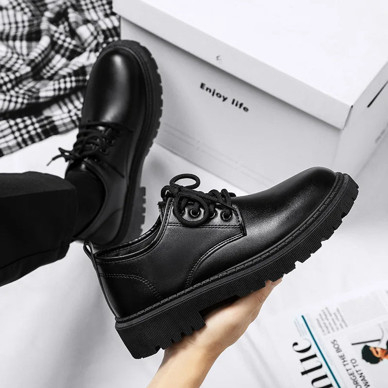 Linoy Business leather shoes men's summer 2024 new teen British style