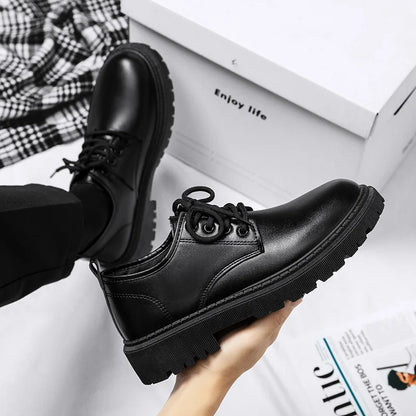 Linoy Business leather shoes men's summer 2024 new teen British style