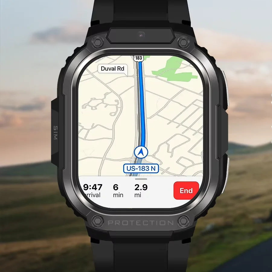 4G Android DM63 Smart Watch for Men Women Netcom Sim Card Watch HD AMOLED Screen Front Camera Montre Intelligente Dial Call GPS