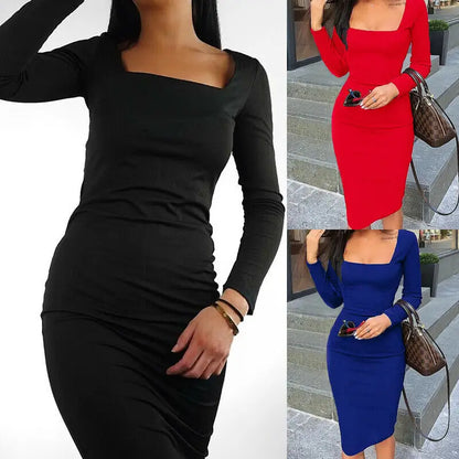 Elegant Women Bandage Dress Autumn Slim Long Sleeve Bodycon Dresses For Women Fashion Club Sheath Wrap Dress Lady Clothing 2019
