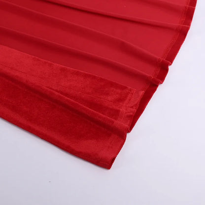 Sexy V Neck Long Sleeve High Split Long Maxi Dress Night Club Prom Wedding Party Dresses Women Evening Elegant Red Velvet Dress