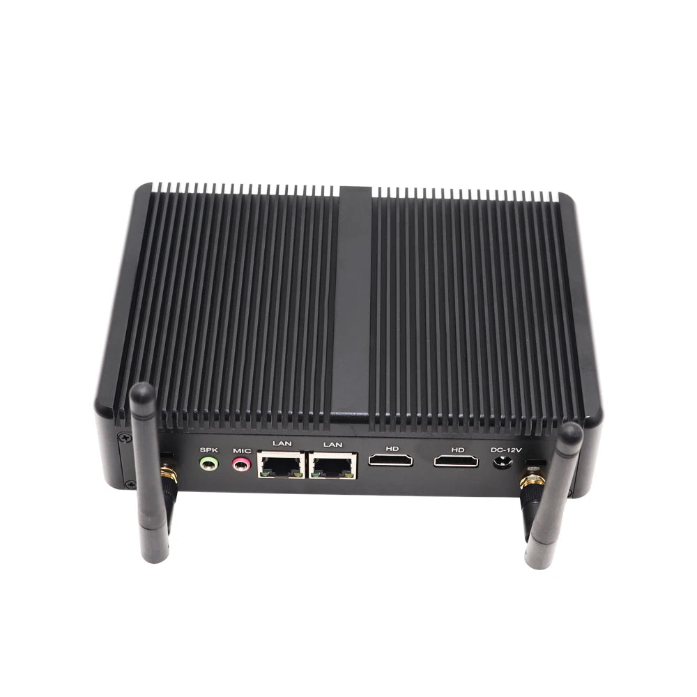 Cheap Fanless Mini PC HTPC N3150/N3160 2.08GHz Quad Core Dual RJ45 2*HD-MI 4xUSB 3.0 2xUSB 2.0 Linux Office Computer