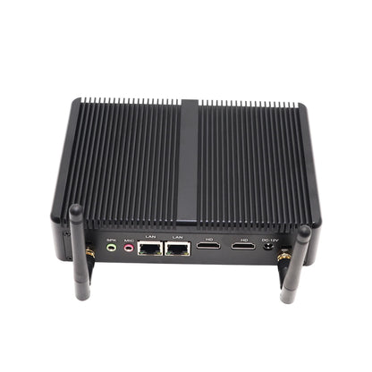 Cheap Fanless Mini PC HTPC N3150/N3160 2.08GHz Quad Core Dual RJ45 2*HD-MI 4xUSB 3.0 2xUSB 2.0 Linux Office Computer