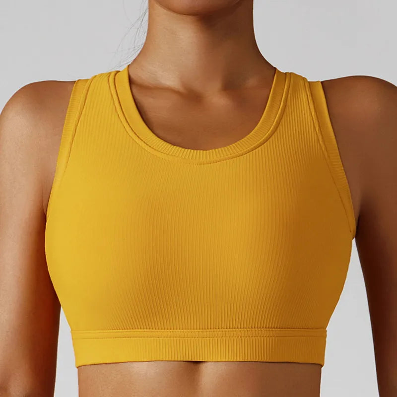 PASUXI Seamless Ribbed Workout Outfits for Women 2/4 Piece Sport Bra High Waist Shorts Yoga Leggings Sets Fitness Gym Clothing