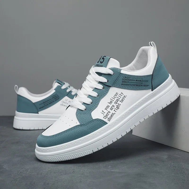 Wholesale   Men's Shoes New Breathable High Top  Men's Trendy  Little White Shoes Sports and Casual Board Shoes