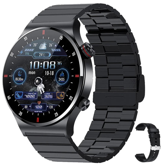 Qw33 Bw0382 Round Fashion Smartwatches Montre Intelligente Hombre Sport Fitness Tracker Mens Style Full Touch Screen Smart Watch
