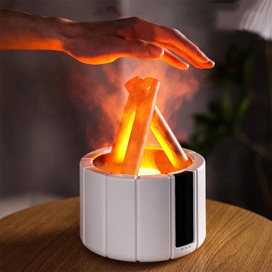 250ml Bonfire Shape Warm Light 7 Colorful Aromatherapy Diffuser Air Humidificador Scented Oil Diffusers  with Remote Control