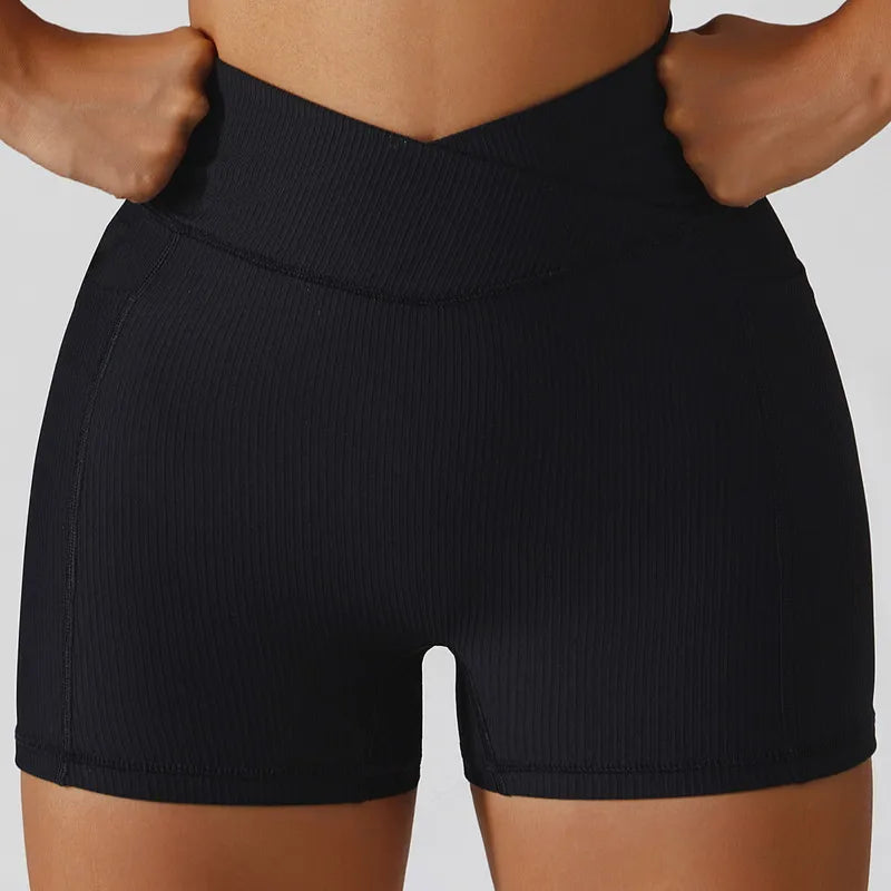 PASUXI Seamless Ribbed Workout Outfits for Women 2/4 Piece Sport Bra High Waist Shorts Yoga Leggings Sets Fitness Gym Clothing
