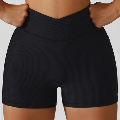 PASUXI Seamless Ribbed Workout Outfits for Women 2/4 Piece Sport Bra High Waist Shorts Yoga Leggings Sets Fitness Gym Clothing