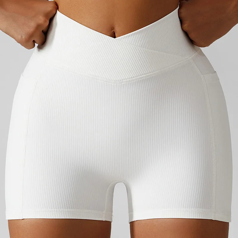 PASUXI Seamless Ribbed Workout Outfits for Women 2/4 Piece Sport Bra High Waist Shorts Yoga Leggings Sets Fitness Gym Clothing