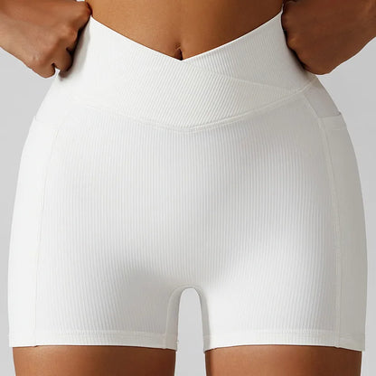 PASUXI Seamless Ribbed Workout Outfits for Women 2/4 Piece Sport Bra High Waist Shorts Yoga Leggings Sets Fitness Gym Clothing