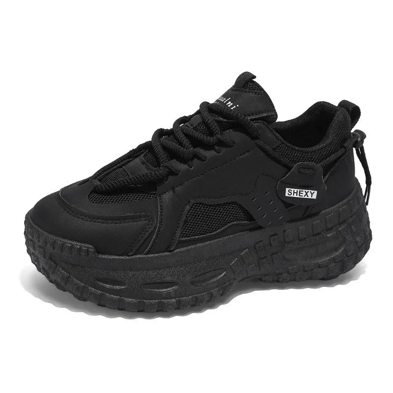 Big Size Spring Walking Style New Breathable High Top Shoes Versatile Men's Elevated Casual Shoes Sports Shoes