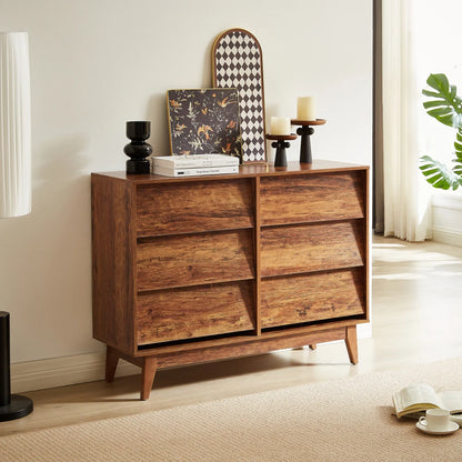 63 Inch TV Stand Features Vintage-style and Bevel Design, TV Stand with Drawers, Entertainment Center