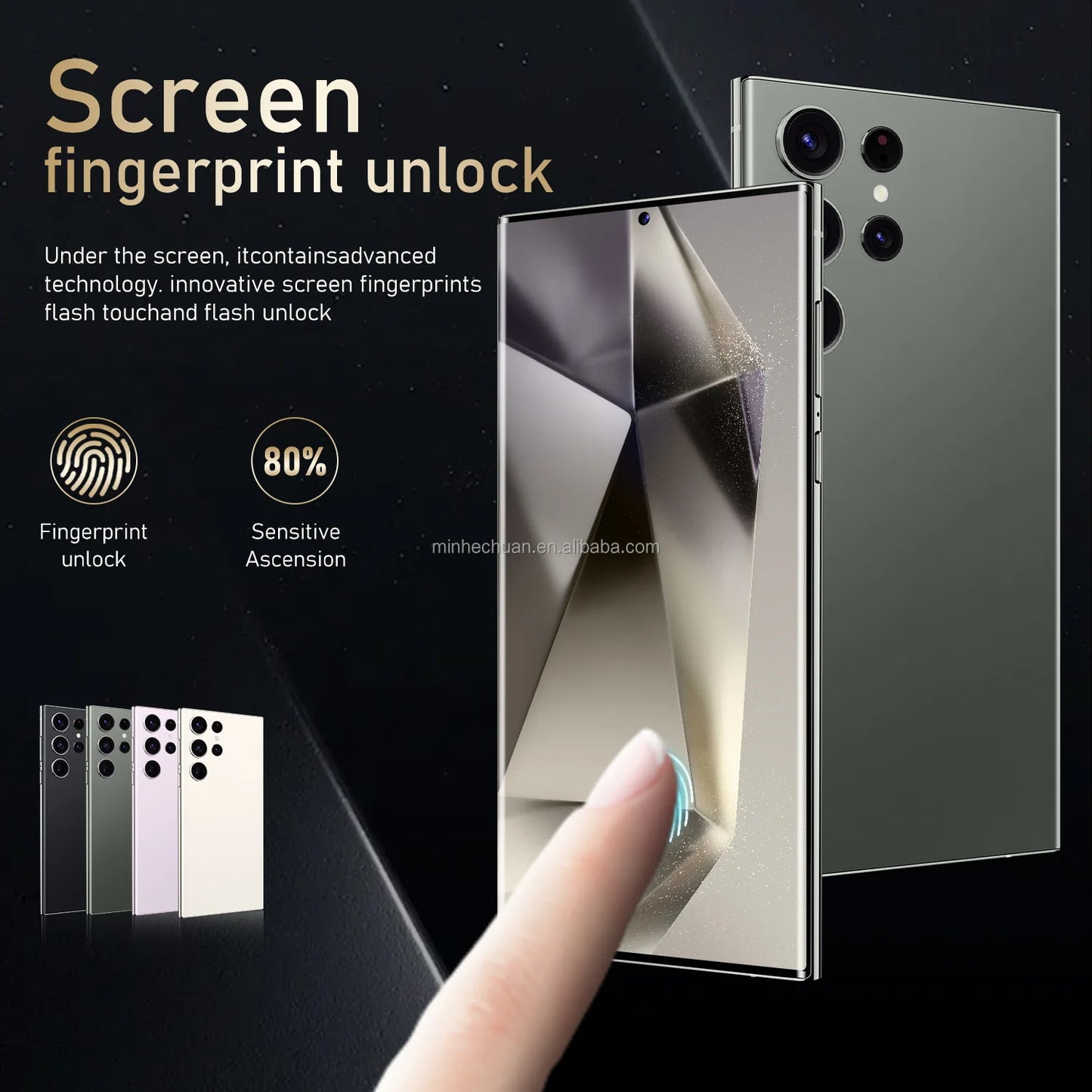 2024 New Original S24 ultra 5g Smartphone 16GB+1TB 7.3 Inch Cellphones Android 13.0 Gaming Mobile Phones