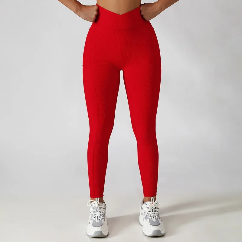 PASUXI Seamless Ribbed Workout Outfits for Women 2/4 Piece Sport Bra High Waist Shorts Yoga Leggings Sets Fitness Gym Clothing
