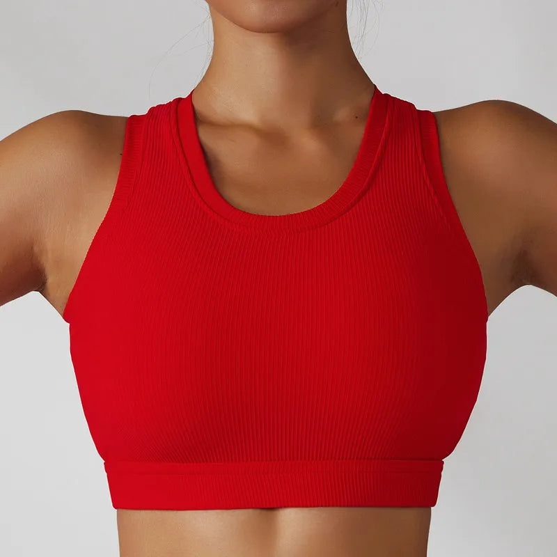 PASUXI Seamless Ribbed Workout Outfits for Women 2/4 Piece Sport Bra High Waist Shorts Yoga Leggings Sets Fitness Gym Clothing