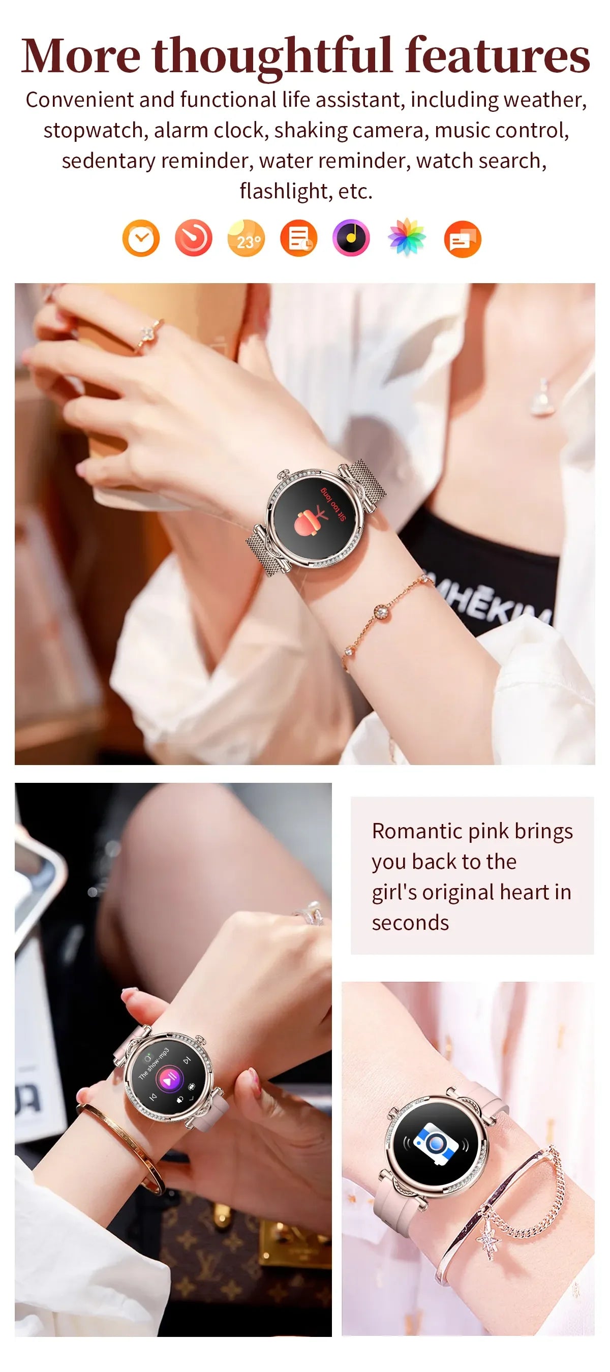 New Arrivals Montre Intelligente Pour Femme CF32 Smart Watch 1.27 Inch 360*360 Screen BT Calling Smartwatch for Women Ladies
